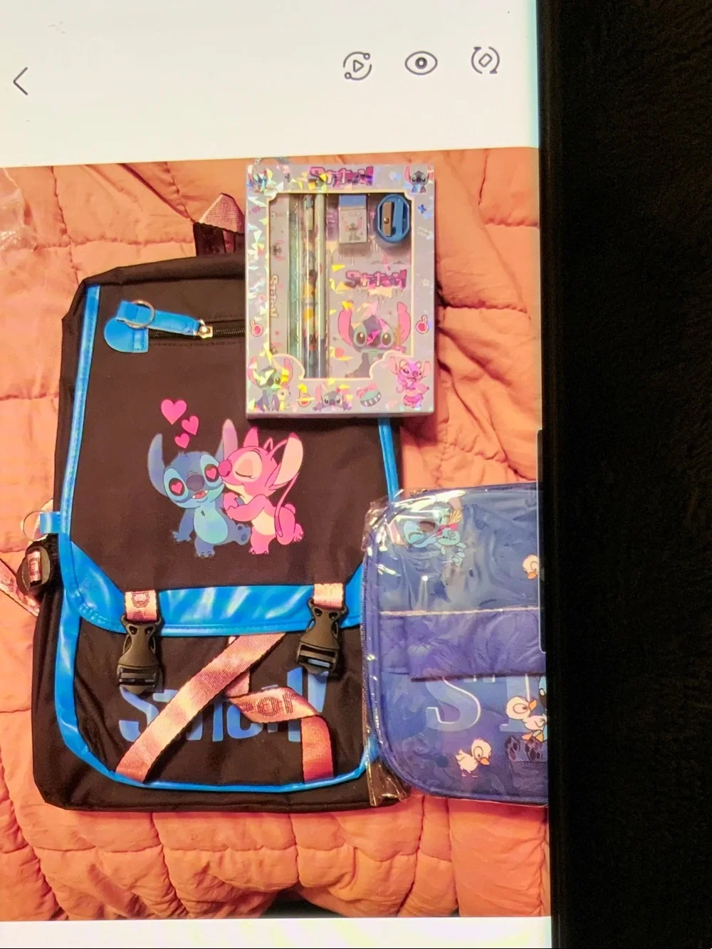 Kid Stitch backpack & lunch bag